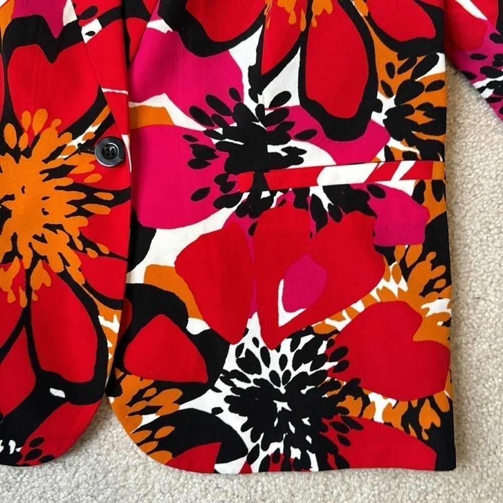 Worthington Blazer Vintage Colorful Floral Single Breasted Lightweight Size XL - Picture 6 of 9